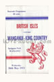 Wanganui-King County v British Isles 1971 rugby  Programme